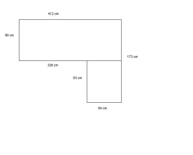 Schematische weergave en de maten.